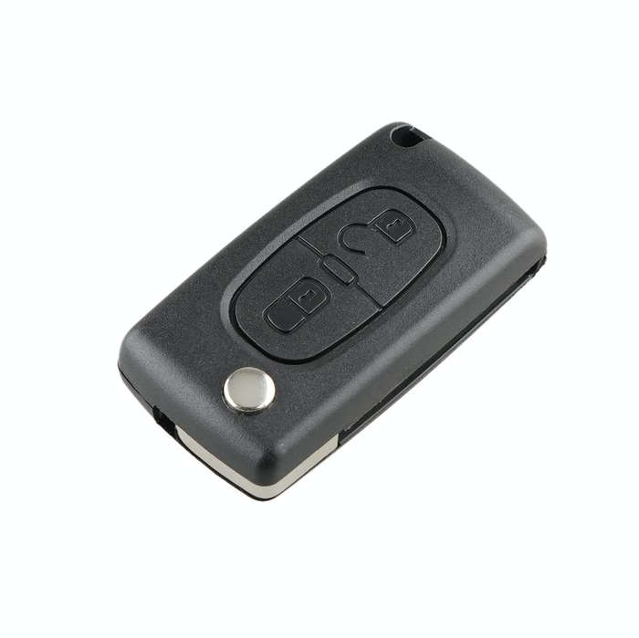 For PEUGEOT 2 Buttons Intelligent Remote Control Car Key with Integrated Chip & Battery & Holder,...