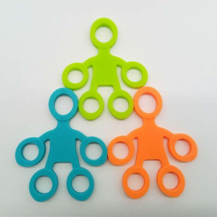 Humanoid Silicone Finger Puller Finger Force Wrist Exercise Pull Ring(Green)