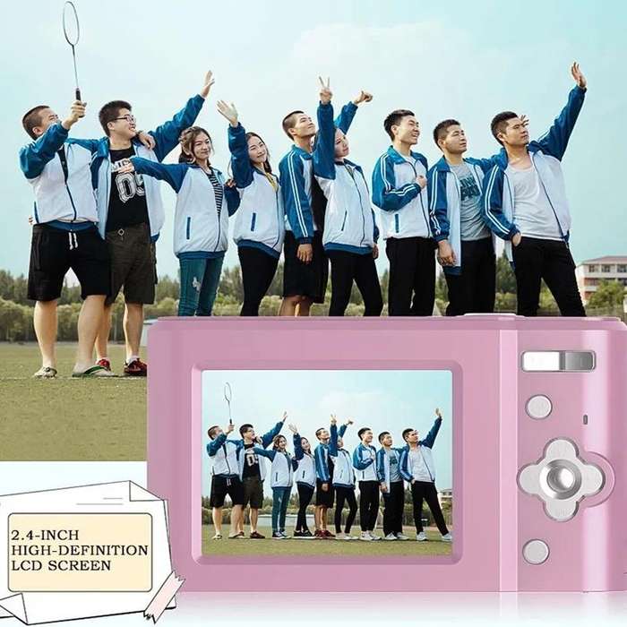 2.4-inch TFT Color Screen HD Digital Camera Portable Travel 8X Zoom Smart Camera(Silver Standard)