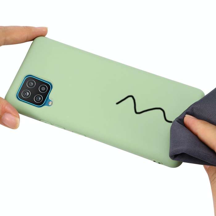 For Samsung Galaxy A22 4G Solid Color Liquid Silicone Dropproof Full Coverage Protective Case(Green)