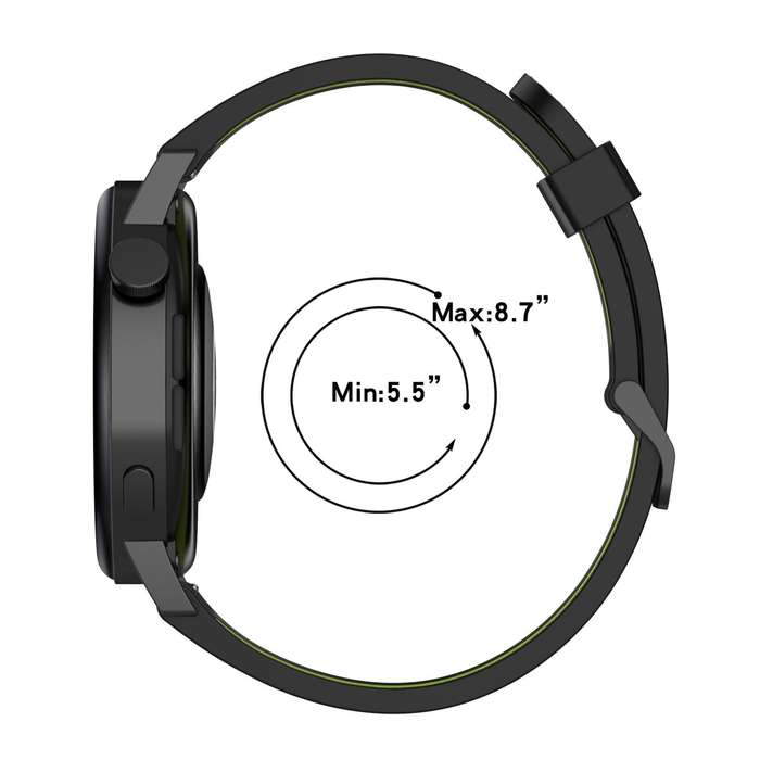For Garmin Forerunner 245 20mm Vertical Pattern Two-Color Silicone Watch Band(Olive Green + Black)