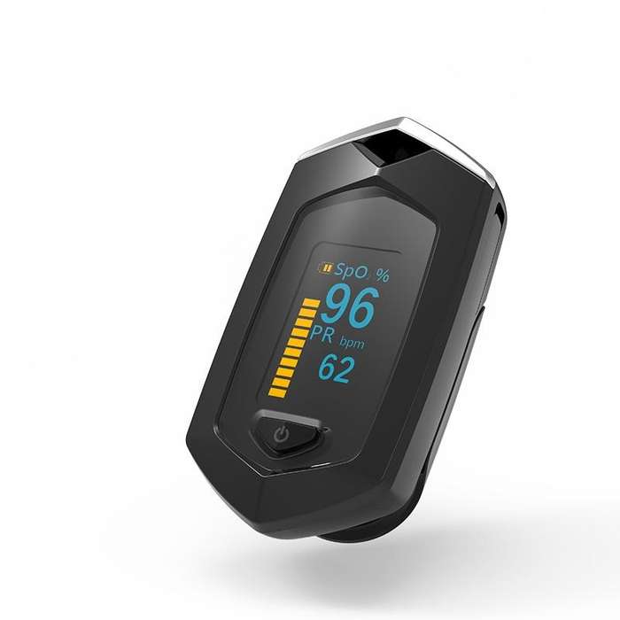 Portable Pulsioximetro Finger spo2 Pulse Oxymeter Blood Oxygen Monitor Saturatiemeter (Black)