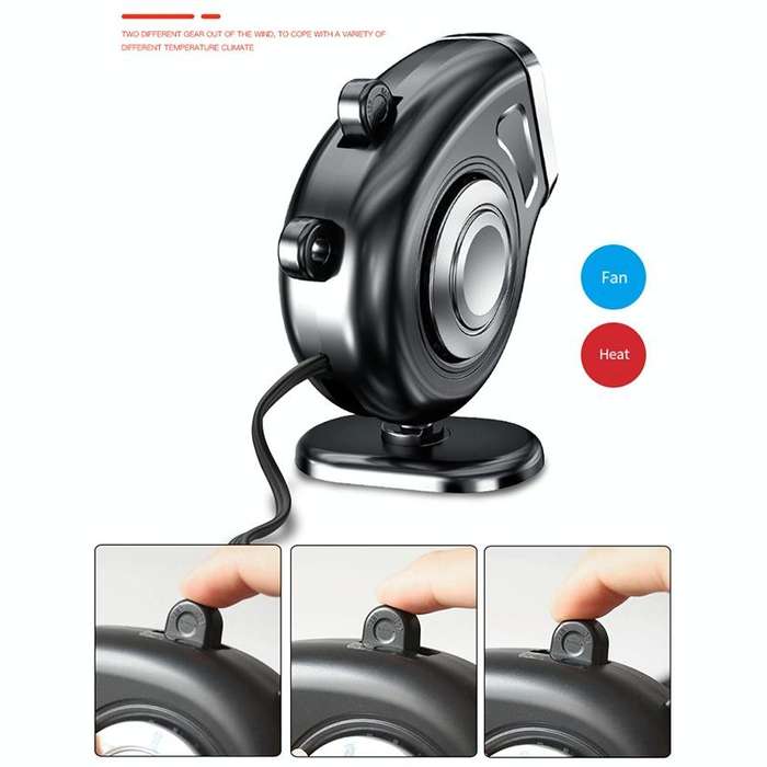 Portable Car Dashboard Electric Heater Winter Defroster, Voltage:24V(Black)