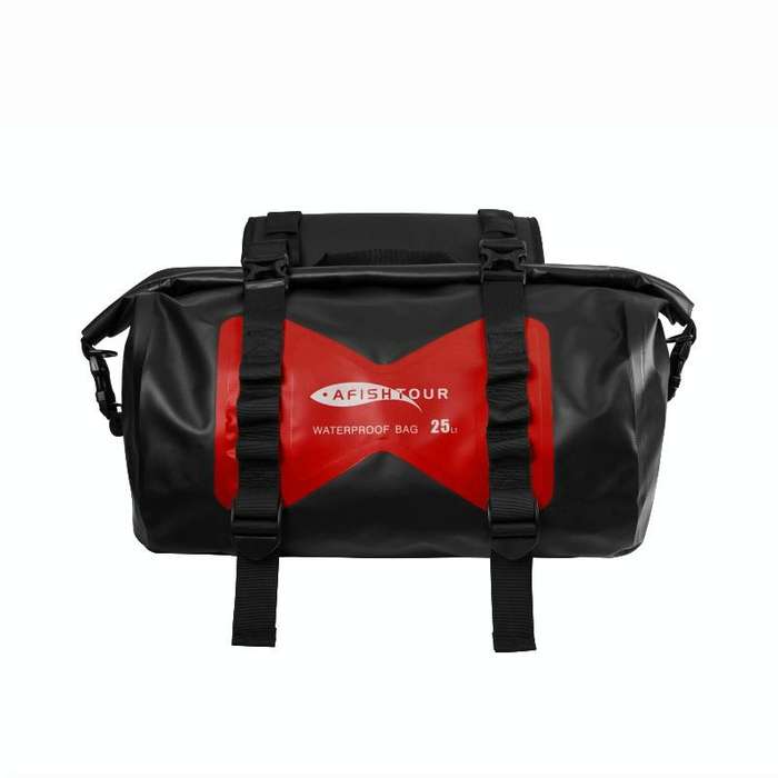 AFISHTOUR FM2021 Large Capacity Waterproof Motorcycle Rear Seat Bag, Color: Red