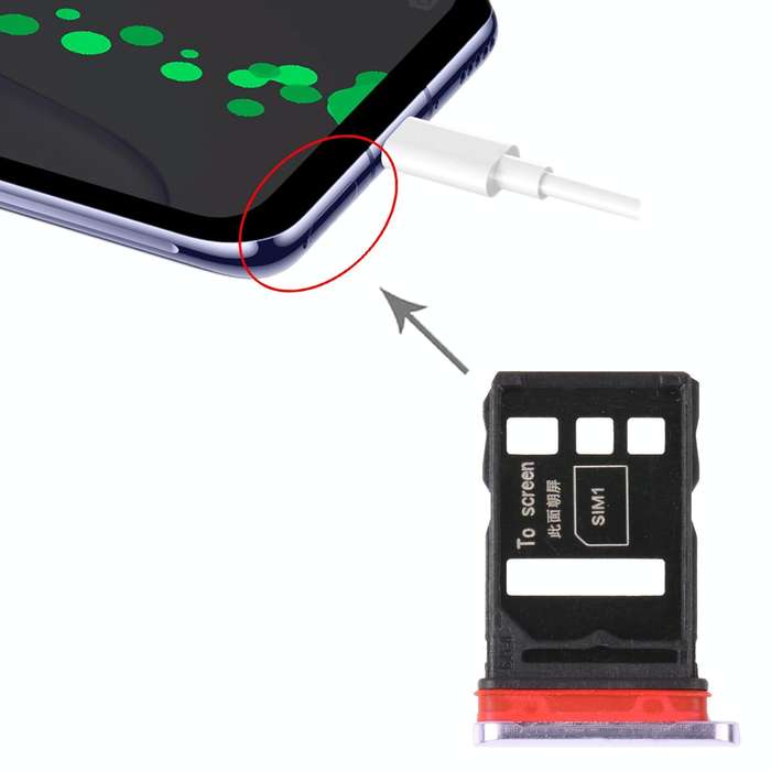 SIM Card Tray + SIM Card Tray for Huawei Nova 7 5G (Silver)
