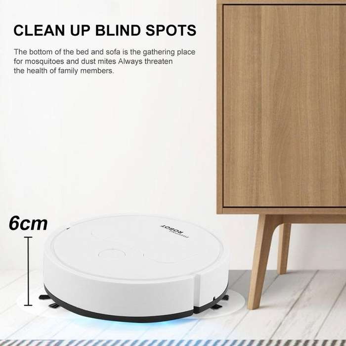3 in 1 Mini Vacuum Cleaner Intelligent Sweeping Robot(Black)