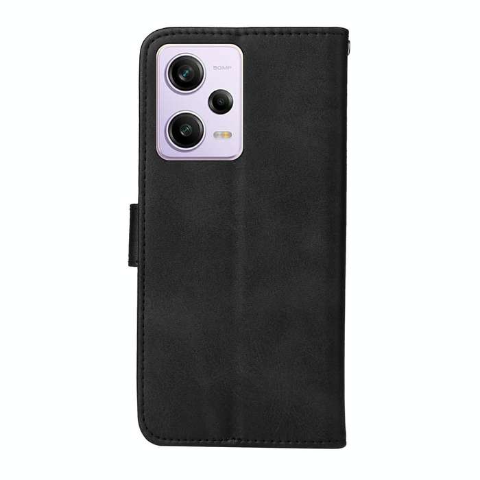 For Xiaomi Redmi Note 12 Pro+ China Classic Calf Texture Flip Leather Case(Black)