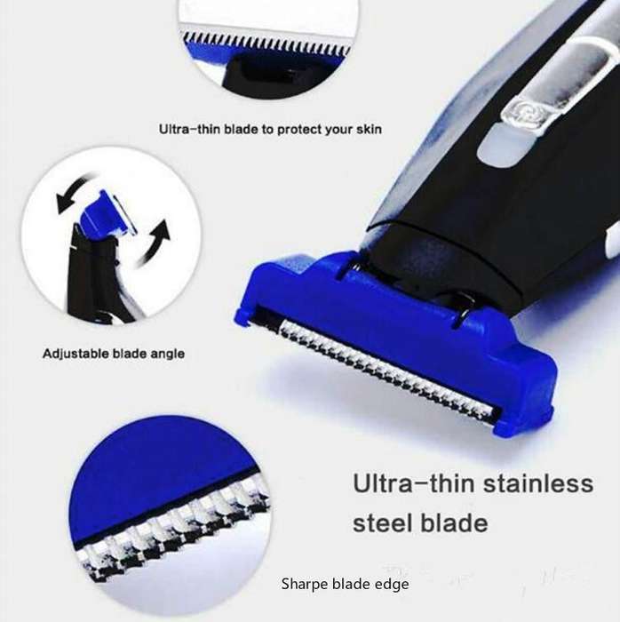 Electric Men Shaver Rechargeable Shaver Trimmer(Black + Blue)