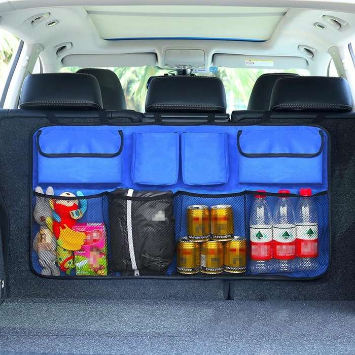 Car Trunk Creative Storage Hanging Bag Storage Bag (Dark Blue)