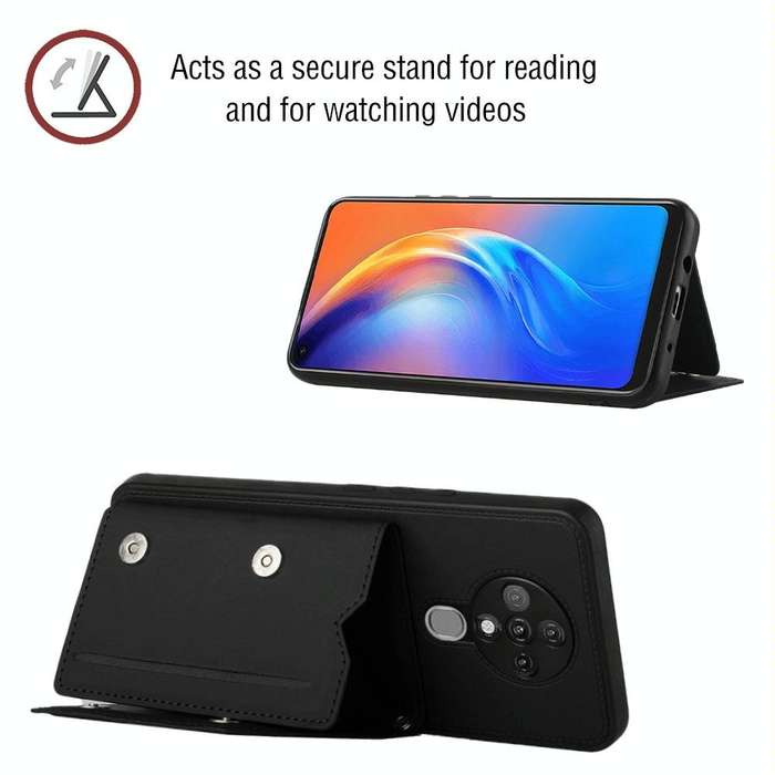 For Tecno Spark 6 Skin Feel PU + TPU + PC Phone Case(Black)