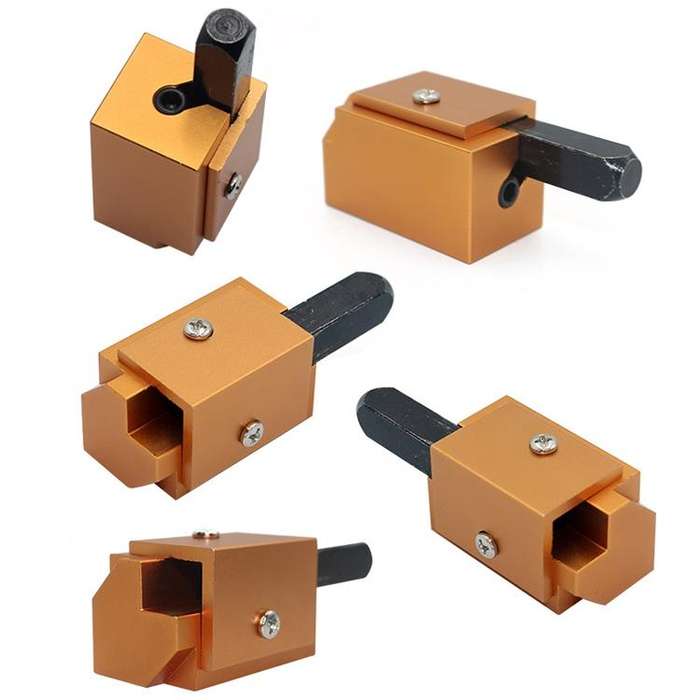 WF6774 Right-Angle Punch Chisel Embedded Hinge Door Lock Groove Woodworking Tool(Black)