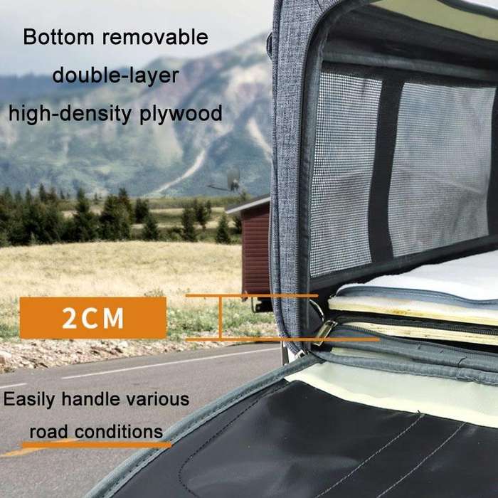 LDLC QS-019 Hauling Universal Wheel Large-capacity Pet Carrier Bag, Size: M(Light Gray)