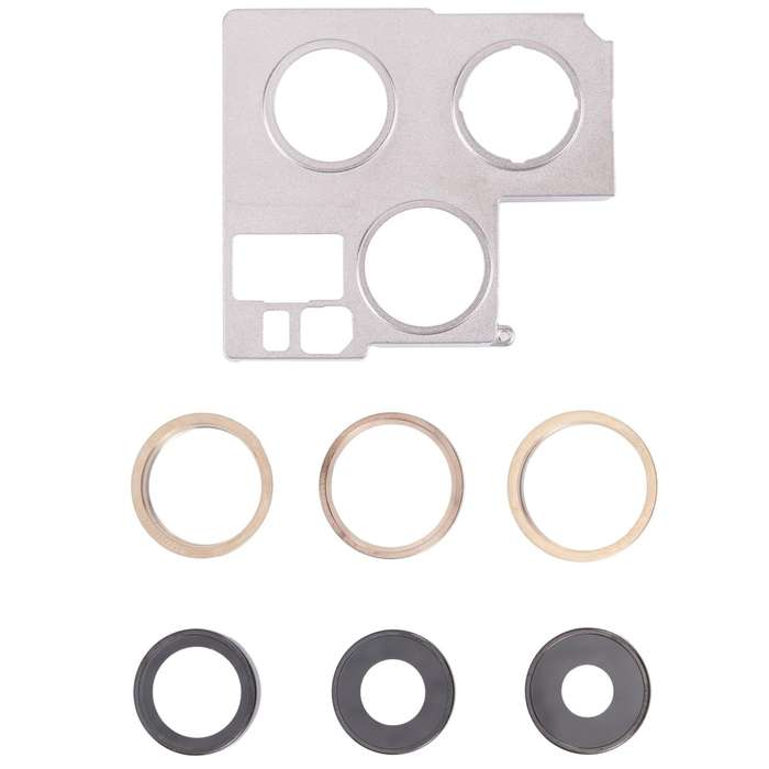 Camera Lens Cover With Retaining Bracket for iPhone 13 Pro Max(Gold)
