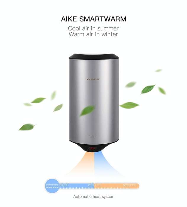 304 Stainless Steel Automatic SensorJet Hand Dryer High Speed Airflow for Home Hotel Airport Hand...