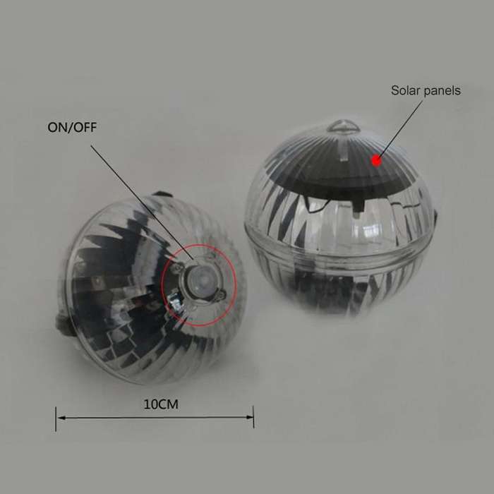 Solar Power Outdoor Pool Floating Ball Waterproof Light Garden Decoration Lamp(Colorful Light)