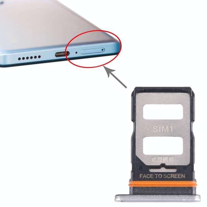 For Xiaomi Redmi Note 12 Pro+ 5G SIM Card Tray + SIM Card Tray (Silver)