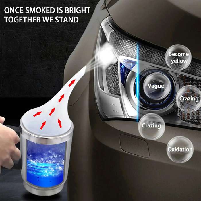 Car Headlight Scratch Aging Yellowing Renovation Repair Set, EU Plug