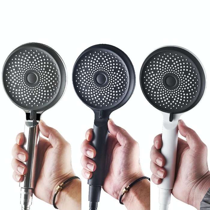 Home Handheld Silicone Supercharged Shower Nozzle, Style: White