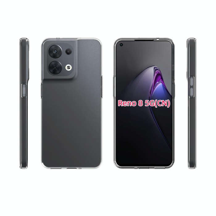 For OPPO Reno8 5G Waterproof Texture TPU Phone Case(Transparent)
