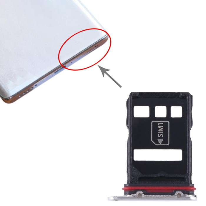 For Honor Magic5 Pro SIM + NM Card Tray (Silver)