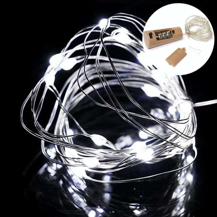 10 PCS LED Wine Bottle Cork Copper Wire String Light IP44 Waterproof Holiday Decoration Lamp, Sty...
