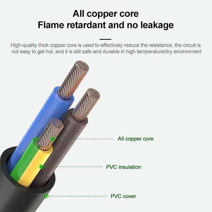 1.8m 3 Prong Style Big UK Notebook Power Cord