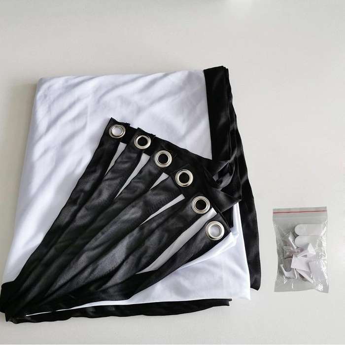 Simple Folding Thin Polyester Projector Film Curtain, Size:84 inch (4:3) Projection Area: 172x125cm