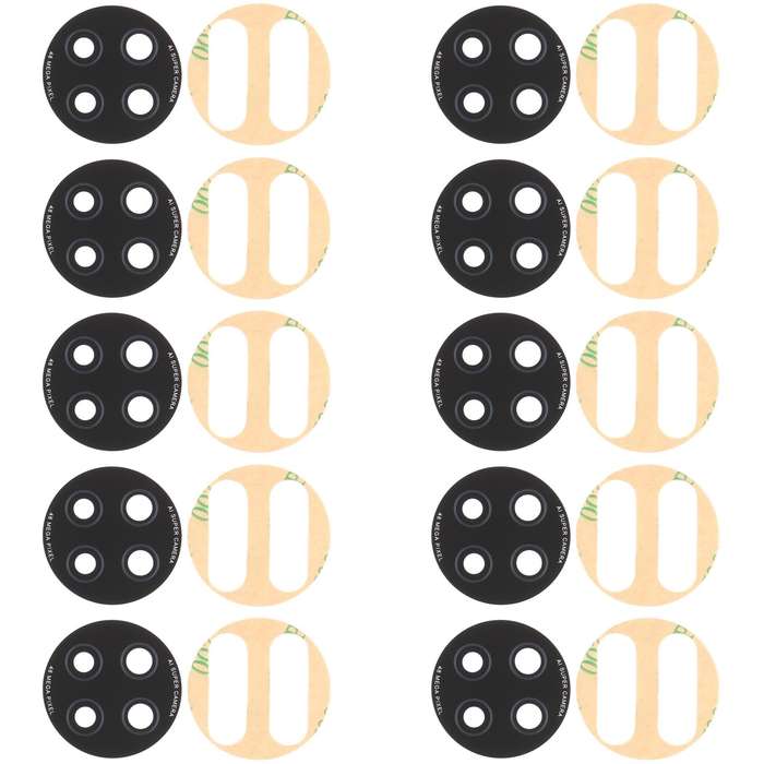 10 PCS Back Camera Lens for Xiaomi Redmi Note 9 5G M2007J22C