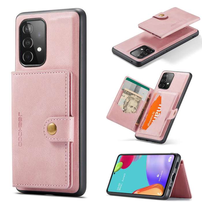 For Samsung Galaxy A33 5G JEEHOOD Retro Magnetic Detachable Phone Case with Wallet & Card Slot & ...