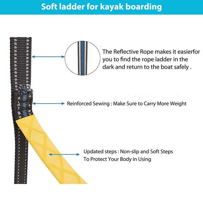 RT-1 Rubber Boat Special Boarding Ladder, Spec: 4-Ladder (Blue)