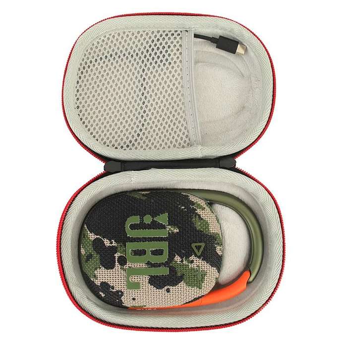 For JBL Clip4 Bluetooth Speaker EVA Shockpproof Storage Box Case(Black Orange)
