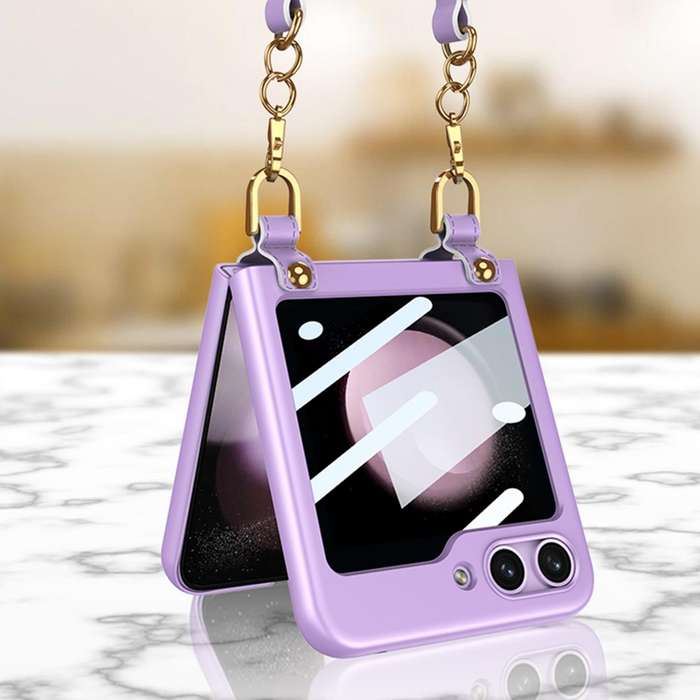 For Samsung Galaxy Z Flip5 GKK Ultra-thin Handbag Phone Case(Pink)