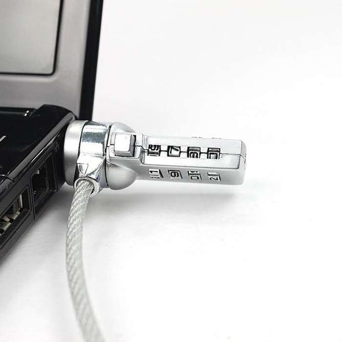 Four Digit Computer Lock Notebook Universal Anti-theft Password Lock, Size:Diameter 3.5 mm Length...