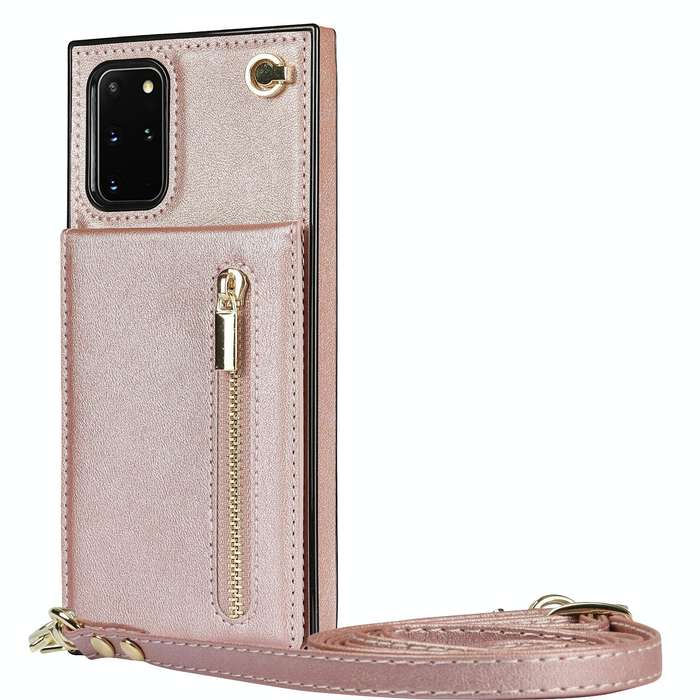 For Samsung Galaxy S20 Cross-body Zipper Square TPU+PU Back Cover Case with Holder & Card Slots &...