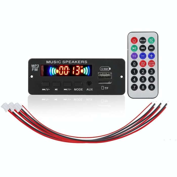 JX-808BT Car 12V Audio MP3 Player Decoder Board FM Radio USB, with Bluetooth / Remote Control / R...