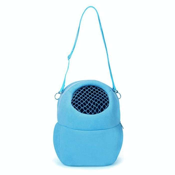 Pet Bag Small Pet Hamster Carrier Pure Color Leash Travel Bag, Size:M(Sky Blue)