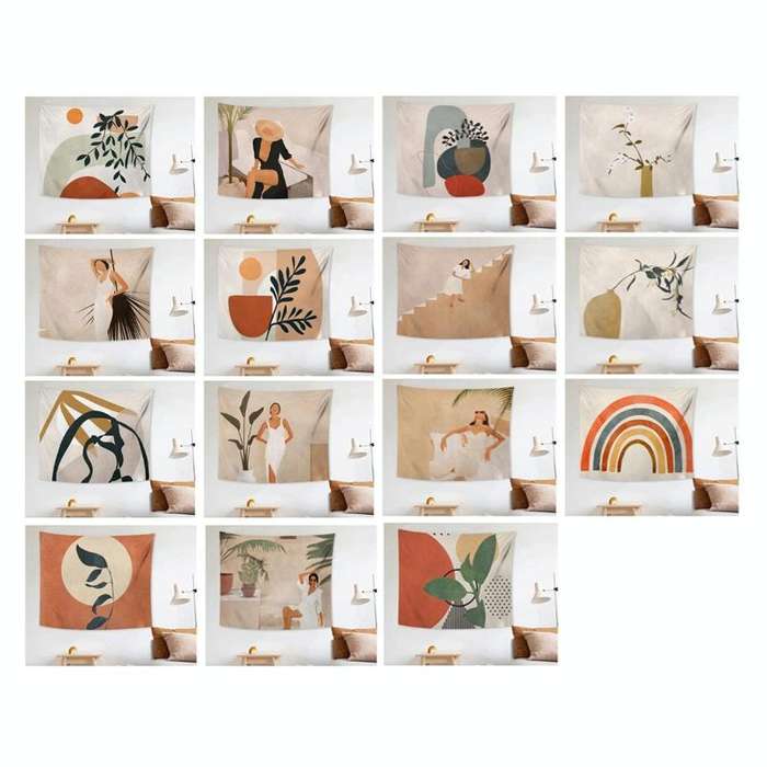 Fabric Tapestry Exaggerated Abstract Style Hanging Background Covering Cloth, Size: 200x150cm(Ill...