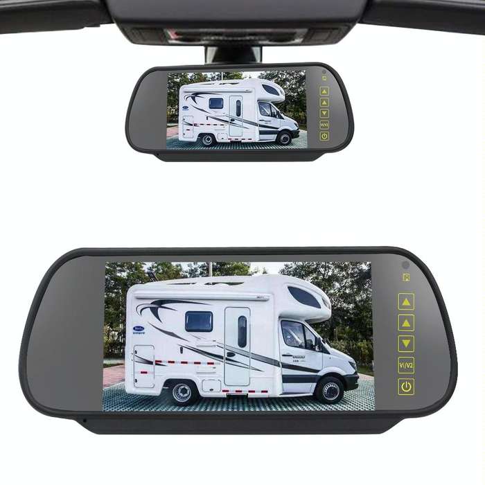 PZ461 Car Waterproof High Position Tail Light Brake Light View Camera + 7 inch Rearview Monitor f...