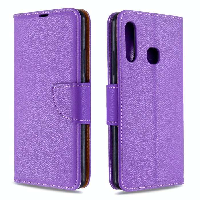 For Galaxy A70e Pure Color Horizontal Flip PU Leather Case with Holder & Card Slots & Wallet & La...