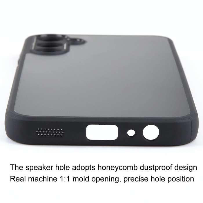 For Samsung Galaxy A15 Fine Pore Matte Black TPU + PC Phone Case