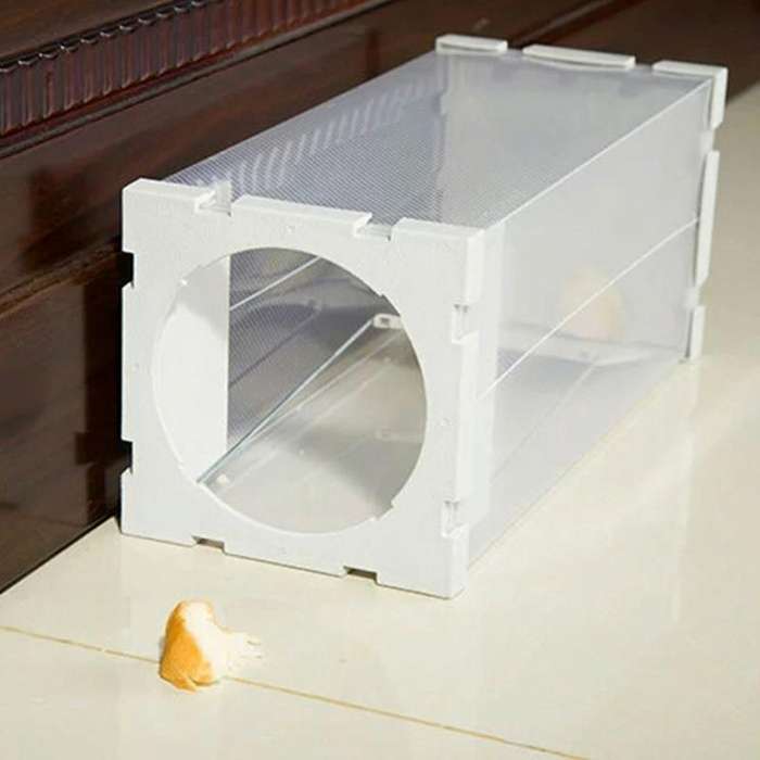 Door Humane Animal Live Cage, Rat, Mouse and More Small Rodents PP Material Transparent Cage Trap