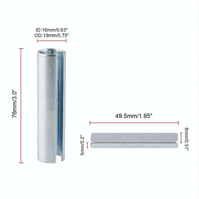 Car Shaft Adapter Pulley Bore Reducer Sleeve Bushing Sheave & Key