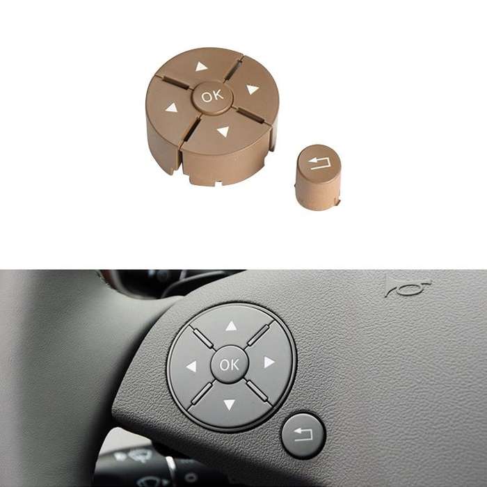 Car Left Side Steering Wheel Switch Buttons Panel for Mercedes-Benz W204 2007-2014, Left Driving(...