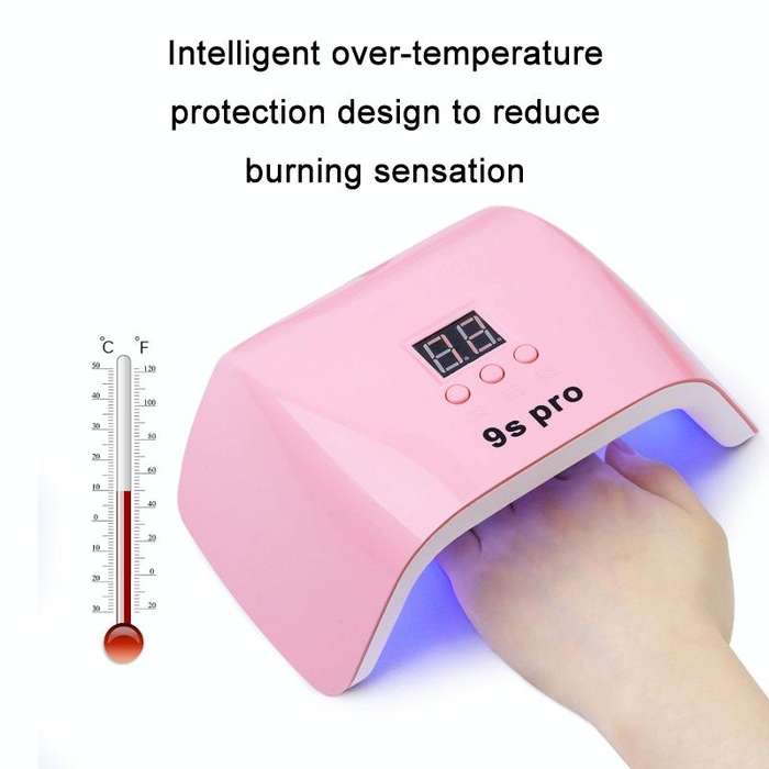9S Pro 120W Dual Light Source Phototherapy Machine Smart Nail Lamp(White)