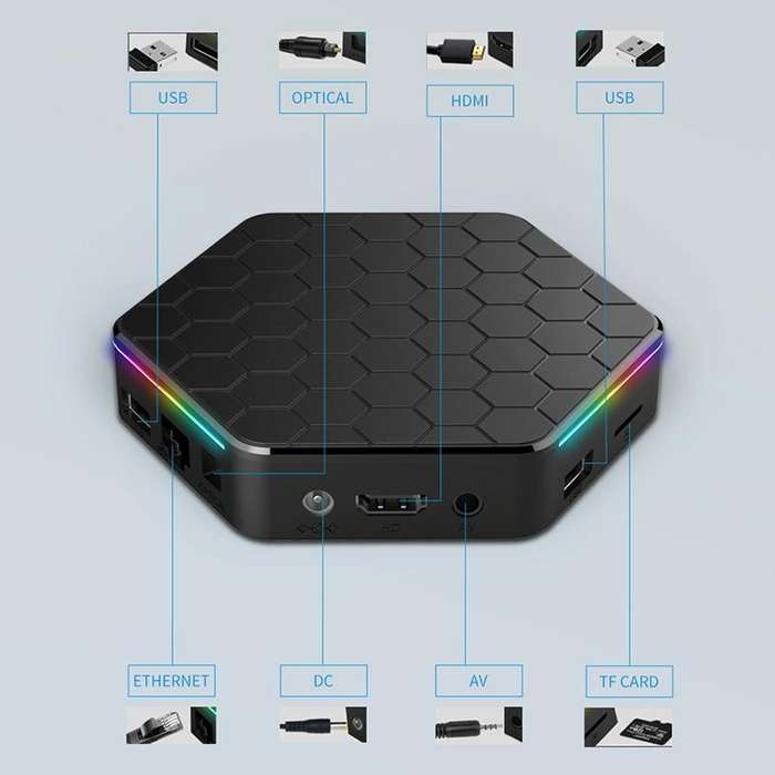 T95Z Plus 8K WiFi6 Android 12.0 Smart TV Box with Remote Control, 2GB+16GB, Allwinner H618 Quad-C...