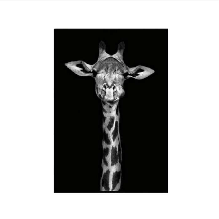 Simple Black and White Animal Decoration Painting Study Living Room Sofa Background Wall Painting...