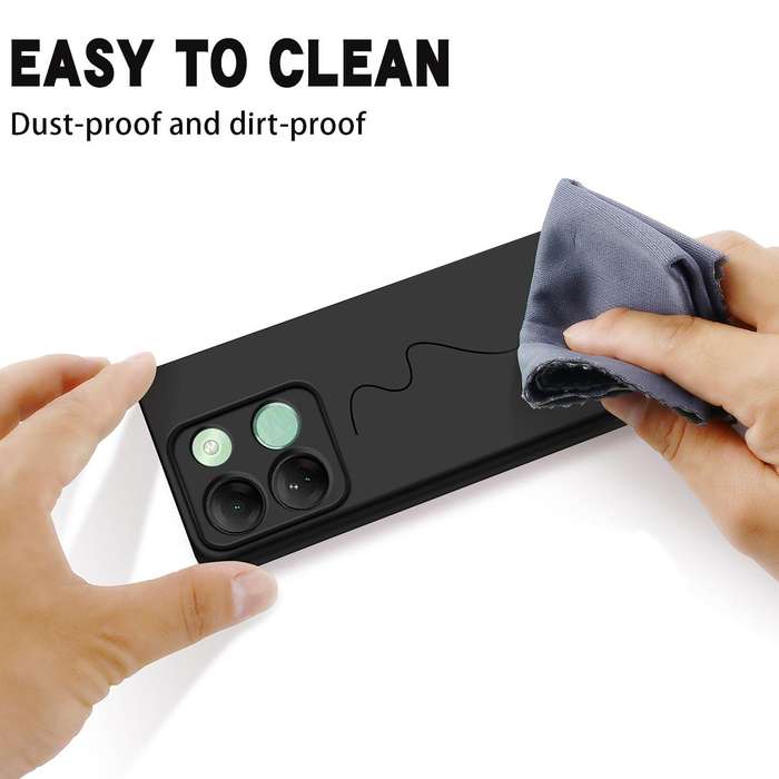 For itel A05s Pure Color Liquid Silicone Shockproof Phone Case(Black)