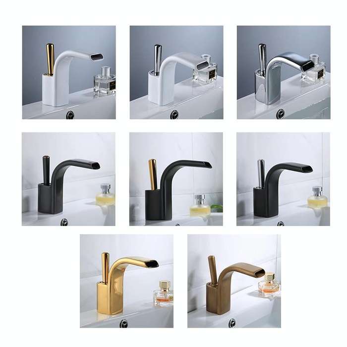 Bathroom All Copper Basin Hot And Cold Water Faucet, Specification: Platinum
