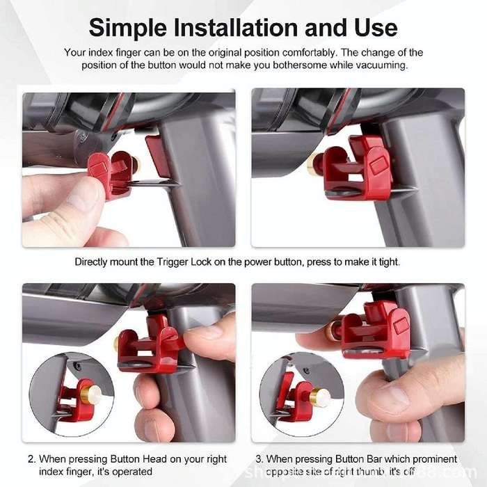For Dyson V10/V11/V15 Vacuum Cleaner Main Unit Switch Button Lock(Copper)