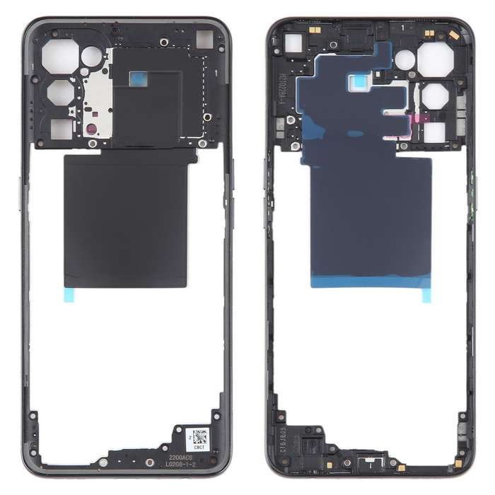 For OPPO Reno5 5G Original Middle Frame Bezel Plate (Black)